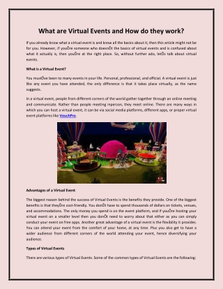 What are Virtual Events and How do they work