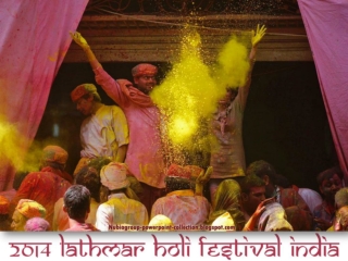 2014 Lathmar Holi festival - India