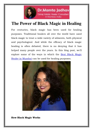 Best Black Magic Healer in Mumbai Call-9319460607