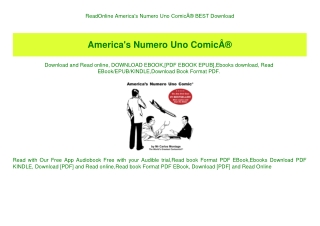 ReadOnline America's Numero Uno ComicÃ‚Â® BEST Download