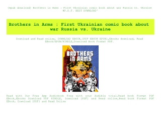 {epub download} Brothers in Arms  First Ukrainian comic book about war Russia vs. Ukraine #P.D.F. BEST DOWNLOAD^