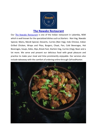 Get Up to 10% Offer Order Now - The Nawabz Restaurant
