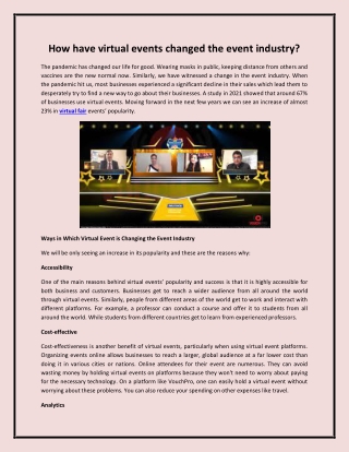 How have virtual events changed the event industry