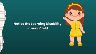 Notice the Learning Disability in your Child