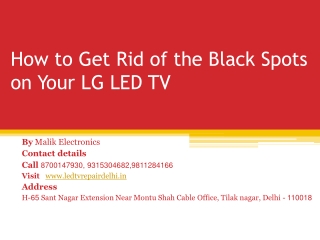 How to Get Rid of the Black Spots on Your LG LED TV