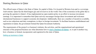 start a business qatar