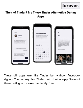 Tired of Tinder Try These Tinder Alternative Dating Apps