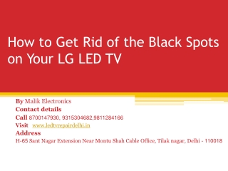 How to Get Rid of the Black Spots on Your LG LED TV