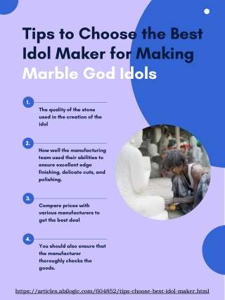 Choose Best Idol Maker for Making Marble God Idols