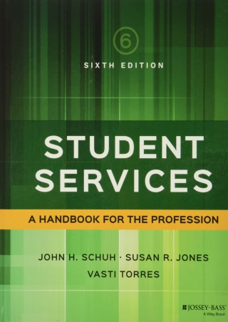 eBOOK  Student Services A Handbook for the Profession