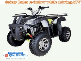 Safety Rules to follow while driving ATV