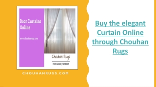 Buy the elegant Curtain Online through -Chouhan Rugs
