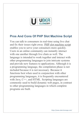 Pros And Cons Of PHP Slot Machine Script