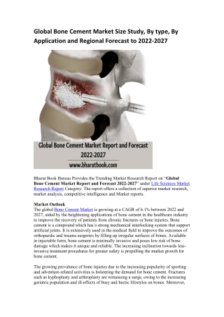 Global Bone Cement Market Research Report 2022-2027