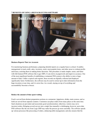 Best restaurant pos software