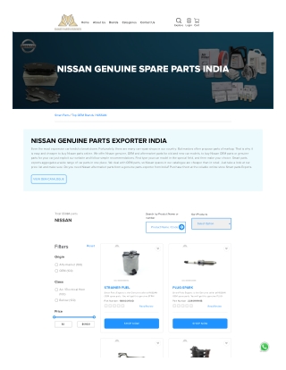 Nissan genuine spare parts