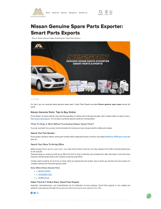 Nissan genuine spare parts 2