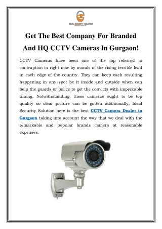 CCTV Camera Dealer in Gurgaon Call-8467096239