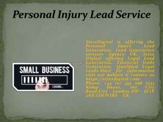 Personal Injury Lead Service