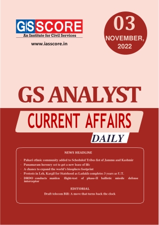 Daily Current Affairs - 3 Nov 2022