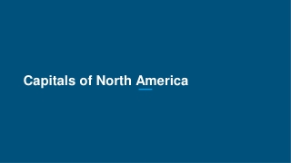 Capitals of North America