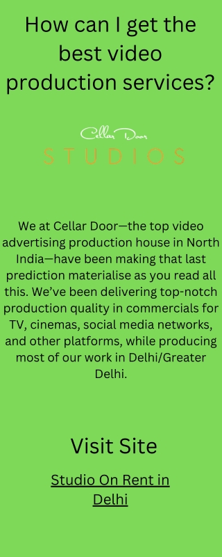 Studio On Rent in Delhi