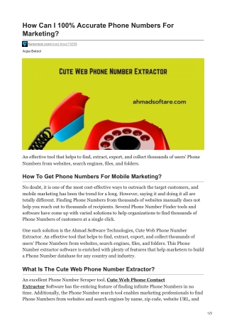 1How Can I 100 Accurate Phone Numbers For Marketing