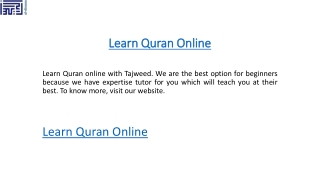 Learn Quran Online  en.al-dirassa.com