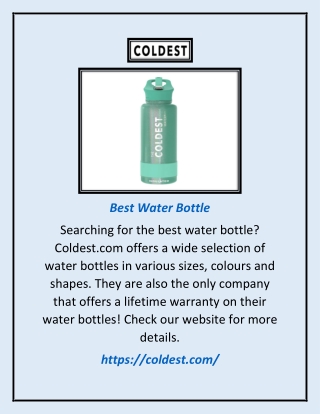 Best Water Bottle | Coldest.com