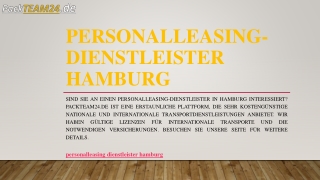 Personalleasing-Dienstleister Hamburg | Packteam24.de