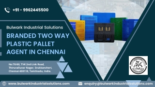 Branded Two Way Plastic Pallet Agent in Chennai