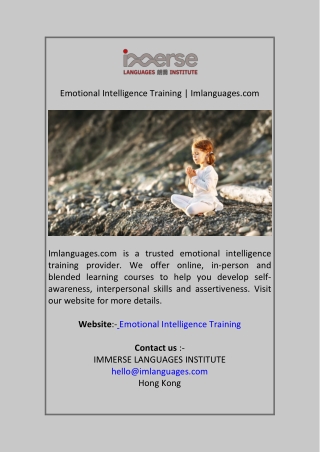 Emotional Intelligence Training | Imlanguages.com