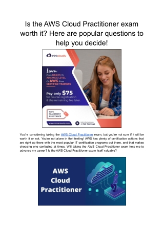 Is the AWS Cloud Practitioner exam worth it_ Here are popular questions to help you decide!