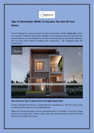 Tips To Remember While To Increase The Size Of Your Home