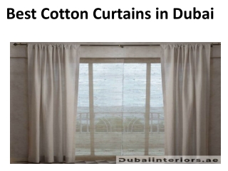Best Cotton Curtains in Dubai