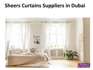 Sheers Curtains Suppliers in Dubai