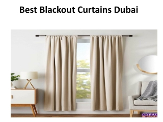 Best Blackout Curtains Dubai