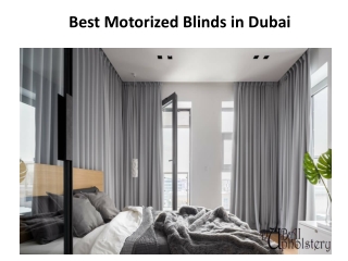 Best Motorized Blinds in Dubai