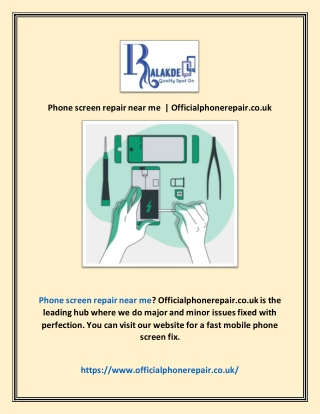 Phone screen repair near me  | Officialphonerepair.co.uk