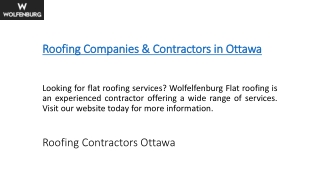 Roofing Companies & Contractors in Ottawa