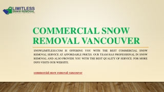 commercial snow removal vancouver | snowlimitless.com
