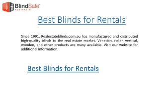 Best Blinds for Rentals  Realestateblinds.com.au