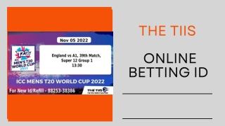 Online Betting Id Provider In India | The TIIS