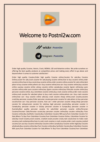 Welcome to Postnl2w
