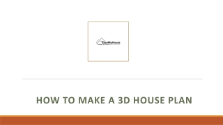 How To Make A 3D House Plan