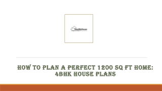 How To Plan A Perfect 1200 Sq Ft Home 4bhk House Plans