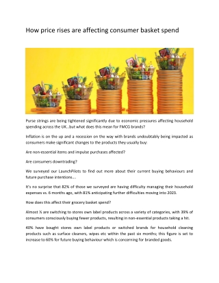 How price rises are affecting consumer basket spend - Launchpad Research