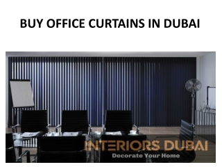 Buy Office Curtains In Dubai