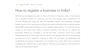 How to register a business in India?