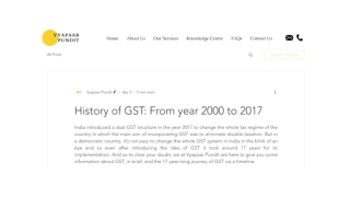 History of GST